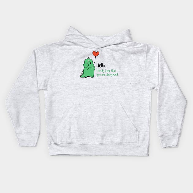 CUTE DINO Kids Hoodie by tzolotov